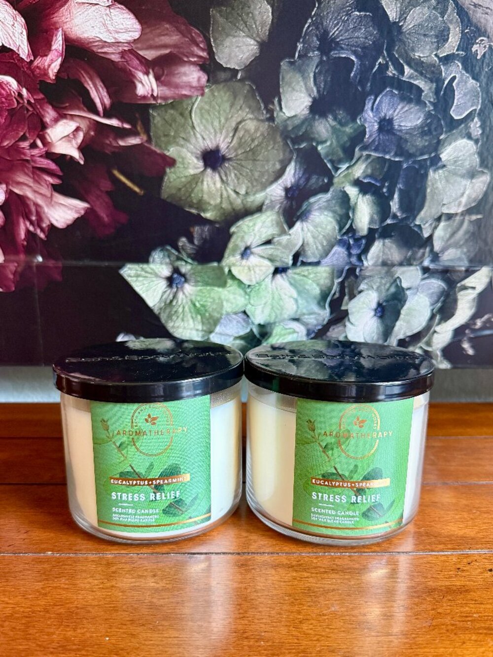 NEW 2-Pc EUCALYPTUS SPEARMINT 3-Wick Candle Bath & Body Works
